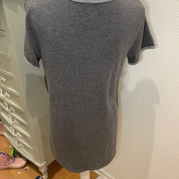 LuLaRoe Classic T-Shirt S Gray With Contrast Trim Casual & Comfortable Soft Blen - Picture 5 of 10